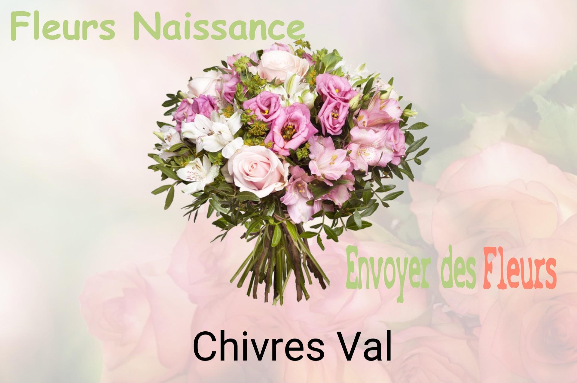 Bouquet de fleurs de naissance livré à Chivres-Val