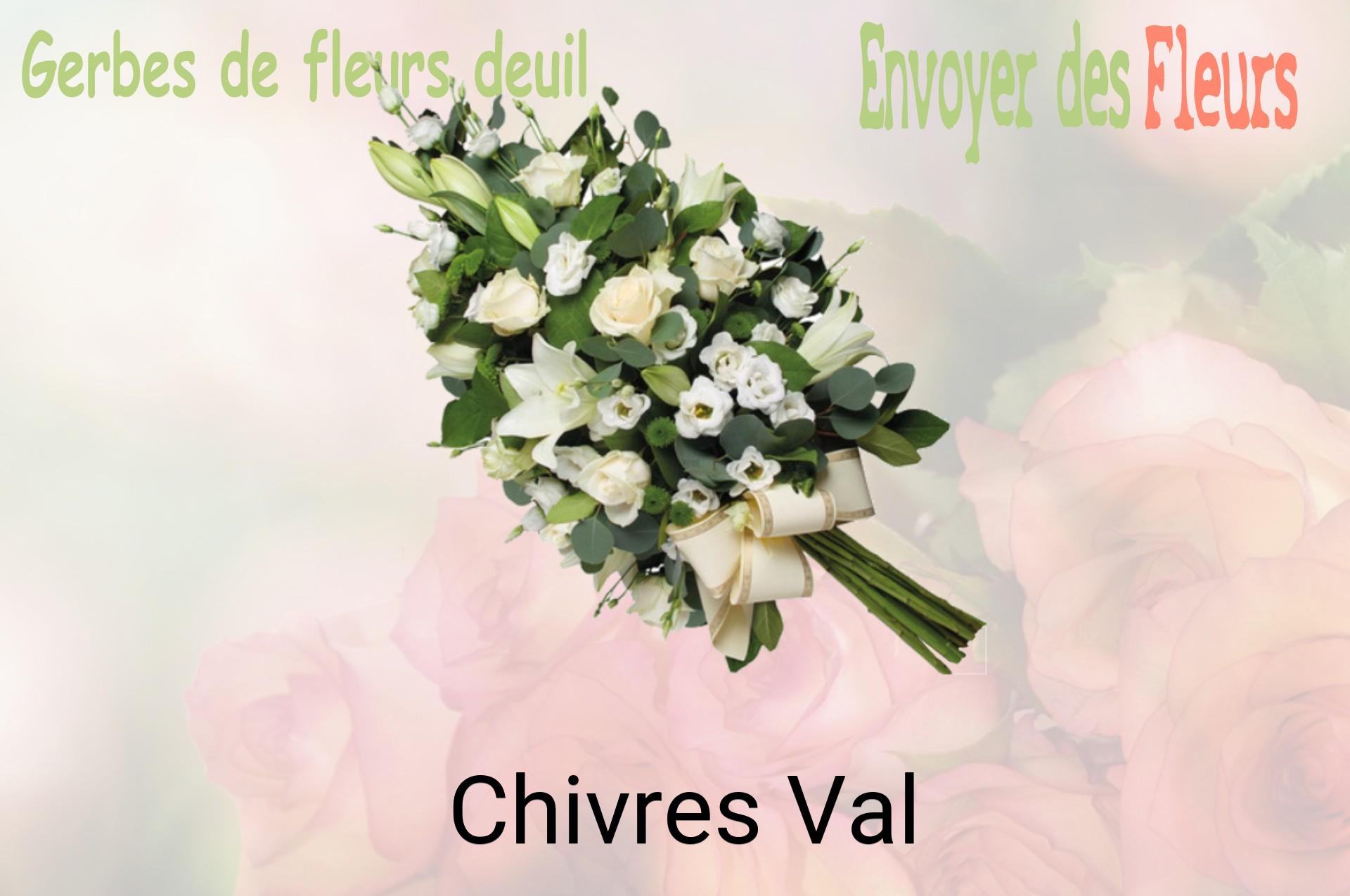 Gerbe de fleurs de deuil livrée à Chivres-Val